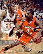 Rayford Young is<br>acknowledged as one<br>of the top guards<br>in the Big 12.
