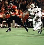 Donnie Hart had five<BR> catches for 163 yards<BR> and a touchdown.