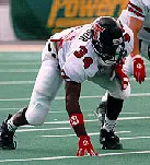 Montae Reagor tallies 2 1/2 sacks<br> in Red-Black game. (file photo)