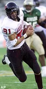 Senior Tim Baker has 15 receptions for 142 yards through three games this season.