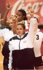 Kelly Johnson was named the 2001 Big 12 Volleyball Newcomer of the Year