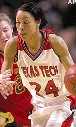 Texas Tech senior guard Katrisa O'Neal steals the basketball and heads down the court against Iowa State on Wednesday.
