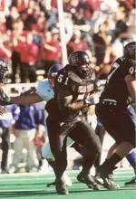 Texas Tech All-American linebacker Lawrence Flugence leads the nation in tackles.