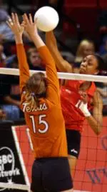 Senior Stacey Poole hit .312 with eight kills as Tech swept Colorado Wednesday night.
