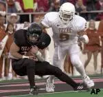 Wes Welker catches his catches touchdown pass against the Longhorns. Welker and his Red Raider teammates were named the FWAA National Team of the Week following their win over Texas.
