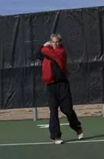 Senior Royce Ramey defeated Texas A&M's Keith From, 6-4, 4-0 (ret.)