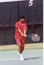 Senior Alphonso Perez and the Red Raiders open their 2003 season at Rice Feb. 2.