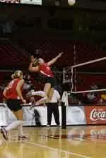 Junior Kelly Johnson's kill in game three made her Tech's all-time career leader with 1,341.