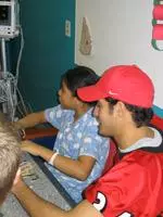 Texas Tech and Navy players visited the Memorial Children's Hospital today.