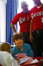 Nine Texas Tech Baseball players visited Covenant's Children's Hospital on Tuesday.