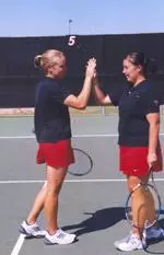 Anchen Lombard (right) had the only victory for Texas Tech against OU