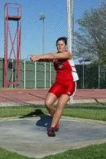 Olivia Clardy just missed setting a new school record in the hammer throw with a toss of 172'-1".