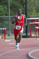 Jonathan Johnson won his heat of the 800 Wednesday.