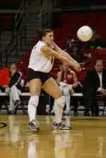 Junior Jessy Herrera ties career-high 24 digs against College of Charleston.