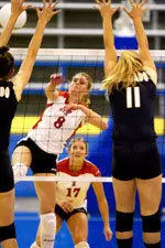 Tech's Kiley Lyons recorded 19 kills, a season high for the sophomore, in Tech's near upset of the No.14 Texas A&M Aggies.