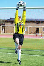 Junior goalkeeper Beth Lippert shut out the Iowa State offense during the seond half.