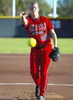 Julie Hauck pitched seven strong innings for the Lady Raiders.
