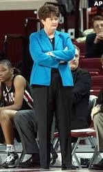 Marsha Sharp watches the action late in the game in Texas Tech's loss to Oklahoma.