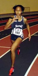 Junior Licretia Sibley ran the anchor leg of the 4x400 relay team who turned in a school record-time of 3:34.14.