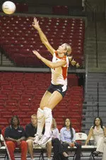 Senior Kelly Johnson also registered four aces on Tech's way to its first tournament title of the year at the Red Raider Roundup.