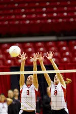 The Red Raiders stayed with the second-ranked blocking team in the nation, posting 20 blocks to KU's 22.