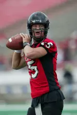 Sonny Cumbie throws four interceptions and has two touchdown passes in the win against Kansas. (file photo)