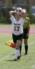 Defender Amy Mathiak tallied the Red Raiders goal on a free kick at the 39:49 mark of the first half
