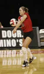 Batista has anchored the Red and Black defense and has tallied a team-leading 366 digs on the season.