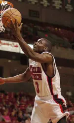 Martin Zeno goes up for a dunk against Georgia Southern. (AP Photo/ Lubbock Avalanche-Journal, Staci Gray)