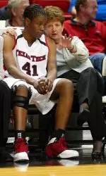 Senior LaToya Davis and Head Coach Marsha Sharp