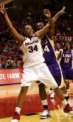 Erin Myrick had 14 poiints for the Lady Raiders against Virginia Tech.