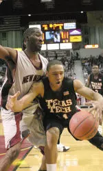 Dior Lowhorn handles the ball down low in Thursday's win over New Mexico State.