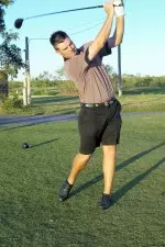 <b>Photo Provided by PictureMann Photos:</b> Freshman Tyler Symons leads the Red Raiders with his second-round 68.