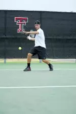 <B>Photo Courtesy Picturemann/Scott Mann</B><P>Texas Tech men's tennis defeated Texas Southern in their season opener.