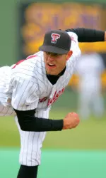 Joe McCoy was one of six Varsity pitchers that threw a shutout game against the Alumni.