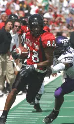 Wide receiver Jarrett Hicks and the Red Raiders began on-field preparations for the 2005 season with the first day of spring practice Wednesday.