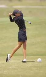 <b>Photo Provided by PictureMann Photos/L.Scott Mann:</b> Senior Megan Hull remains in the hunt for an individual berth, Tech as a team is 12 strokes out fo the top eight.
