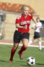 Senior Kimmie Davis tallied two goals and added an assist as the Red Raiders collected their first win of the season.