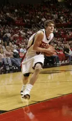 Mike Prince drives to the basket.