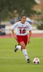 Zhaleh Rezaie collected her first collegiate goal to help lead the Red Raiders to a 3-0 victory.