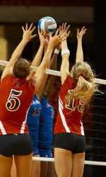 Brittany Hughes and Alicia Ostmeyer notched 12 and 11 kills respectively.