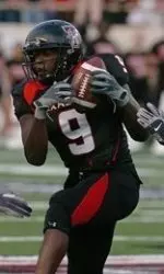 Texas Tech's Robert Johnson (9) catches a pass in the first quarter. (AP Photo)