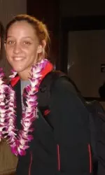 Senior Brooke Baughman arriving in Honolulu.