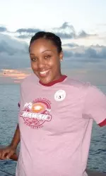 Erin Myrick enjoys her time on a dinner cruise in Honolulu.