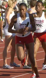 Althea Chambers won the Big 12 title in the 800M, setting a new Big 12 Championship meet record.