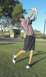 Senior Andrew Dresser is tied with teammate Oscar Floren for second place after the first round