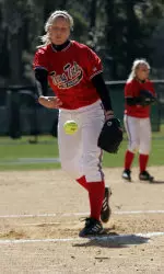 Senior Julie Hauck took a no-hitter into the sixth inning