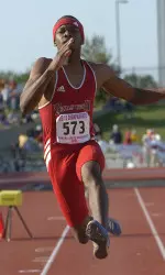 Bobby Evers 25'-4.75" long jump was good for a first-place finish and is currently the second-best jump in the nation.