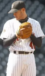 Junior LHP Aaron Odom improved to 3-2 by tossing six strong innings against No. 10 Arizona State.