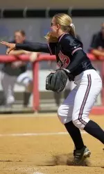 Sophomore Sarah Losleben pitched well to pick up the win in game two